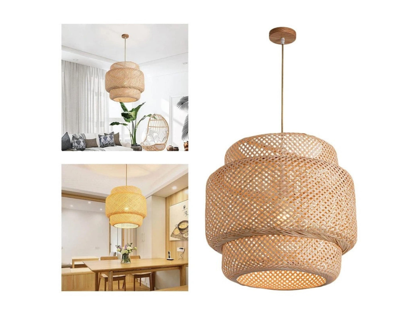 Handmade Bamboo Rattan Pendant Light