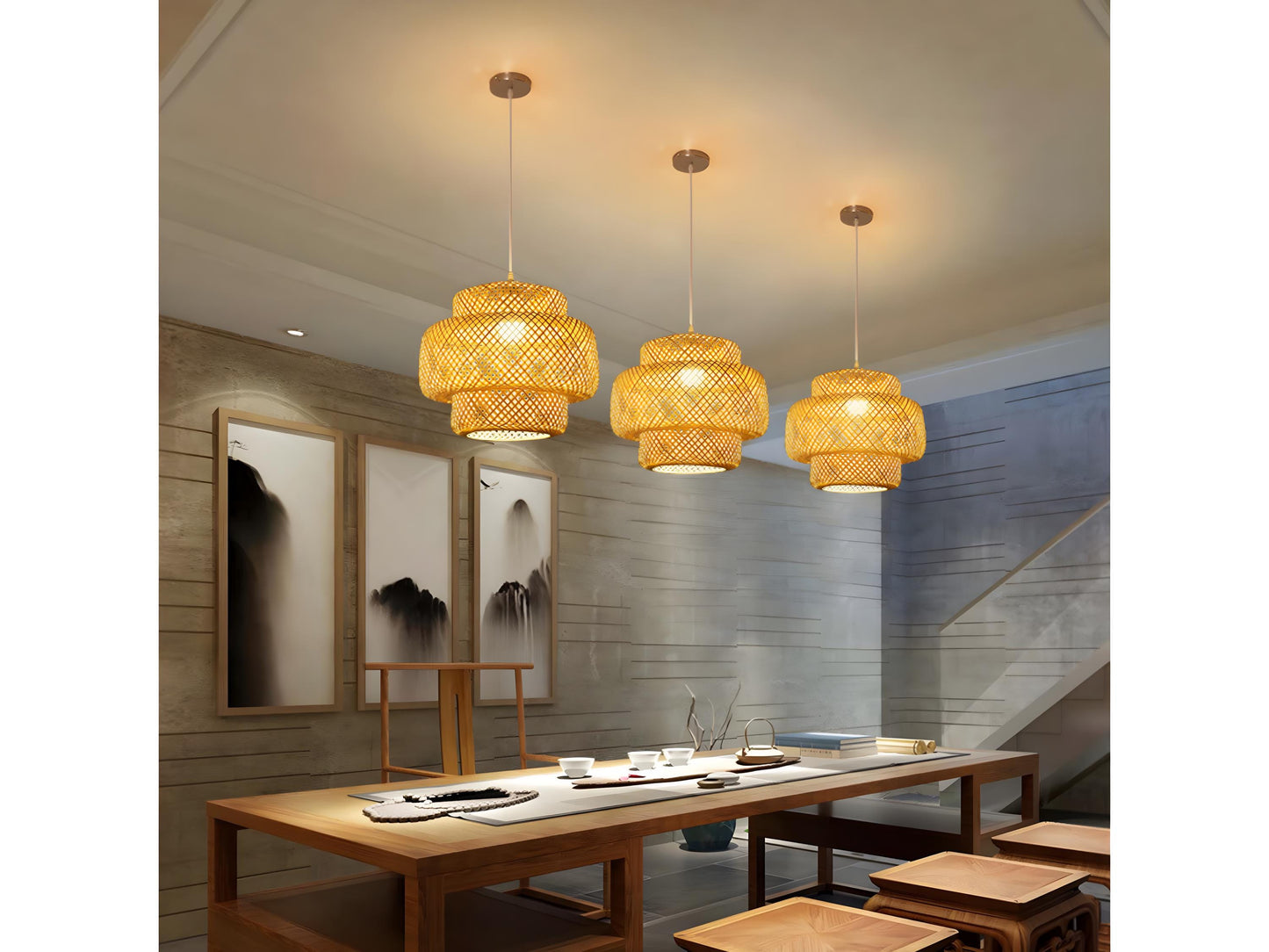 Handmade Bamboo Rattan Pendant Light