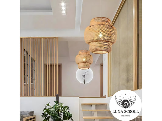 Handmade Bamboo Rattan Pendant Light