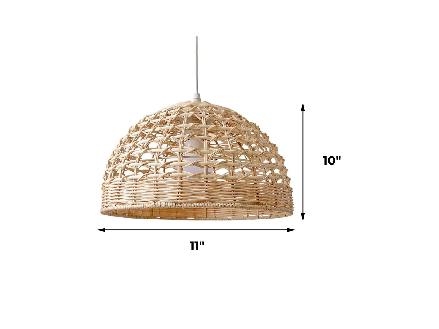 Boho Bamboo Rattan Chandelier