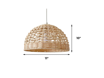 Boho Bamboo Rattan Chandelier