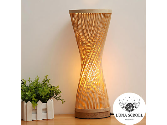 Handmade Bamboo Rattan Table Lamp