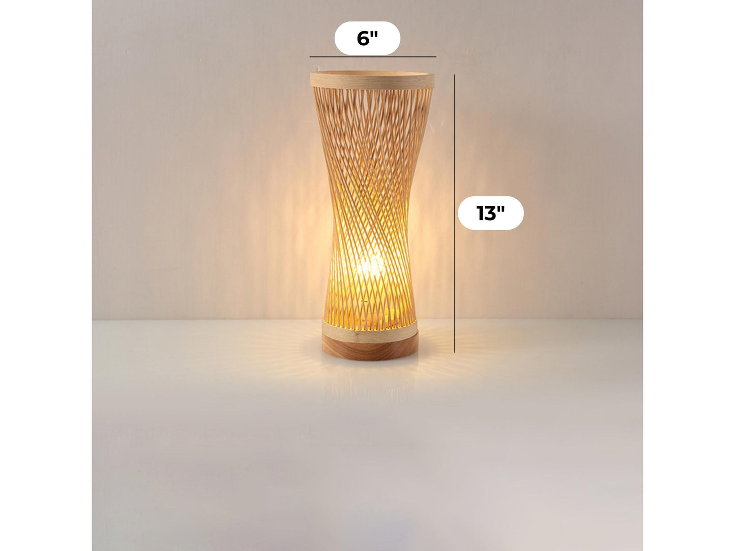 Handmade Bamboo Rattan Table Lamp