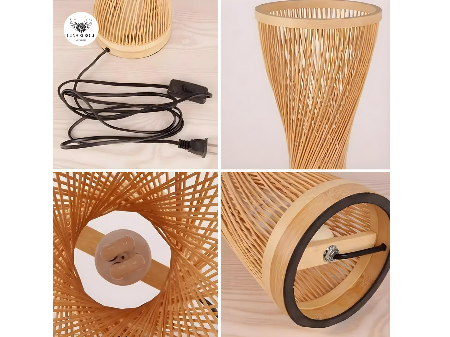 Handmade Bamboo Rattan Table Lamp