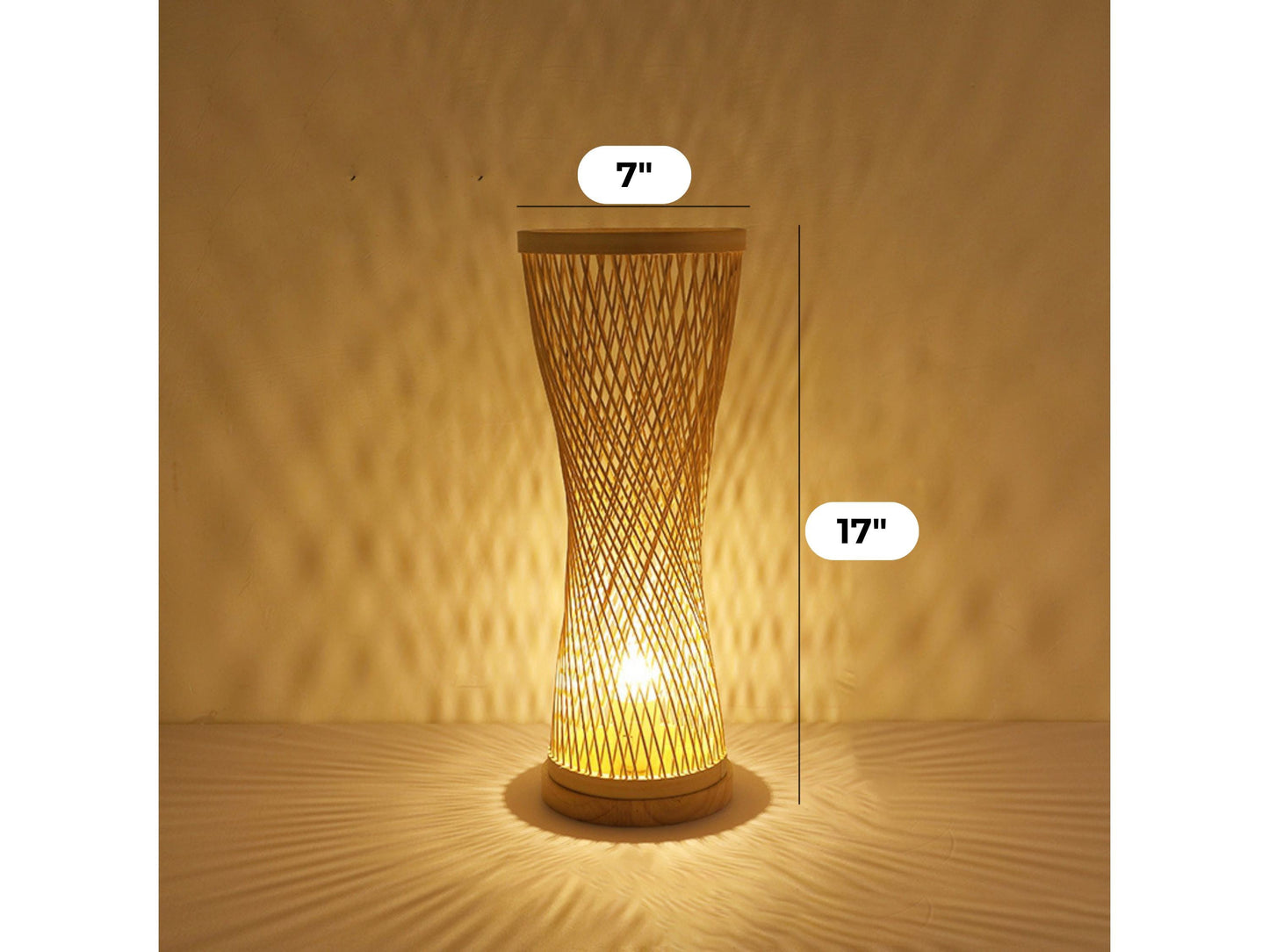 Handmade Bamboo Rattan Table Lamp