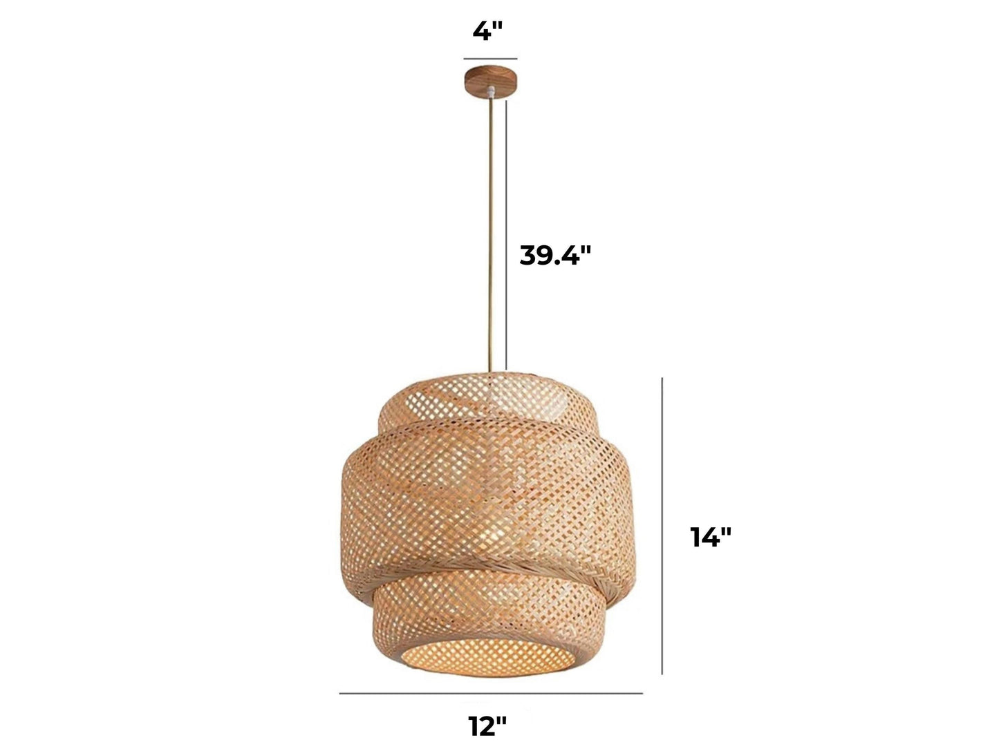 Handmade Bamboo Rattan Pendant Light