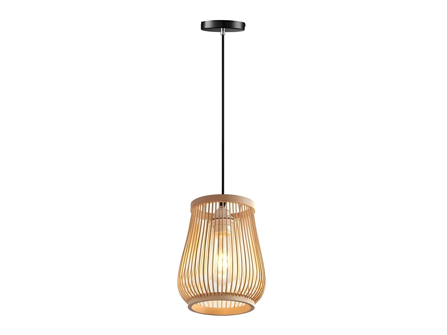 Japanese Wooden Pendant Light