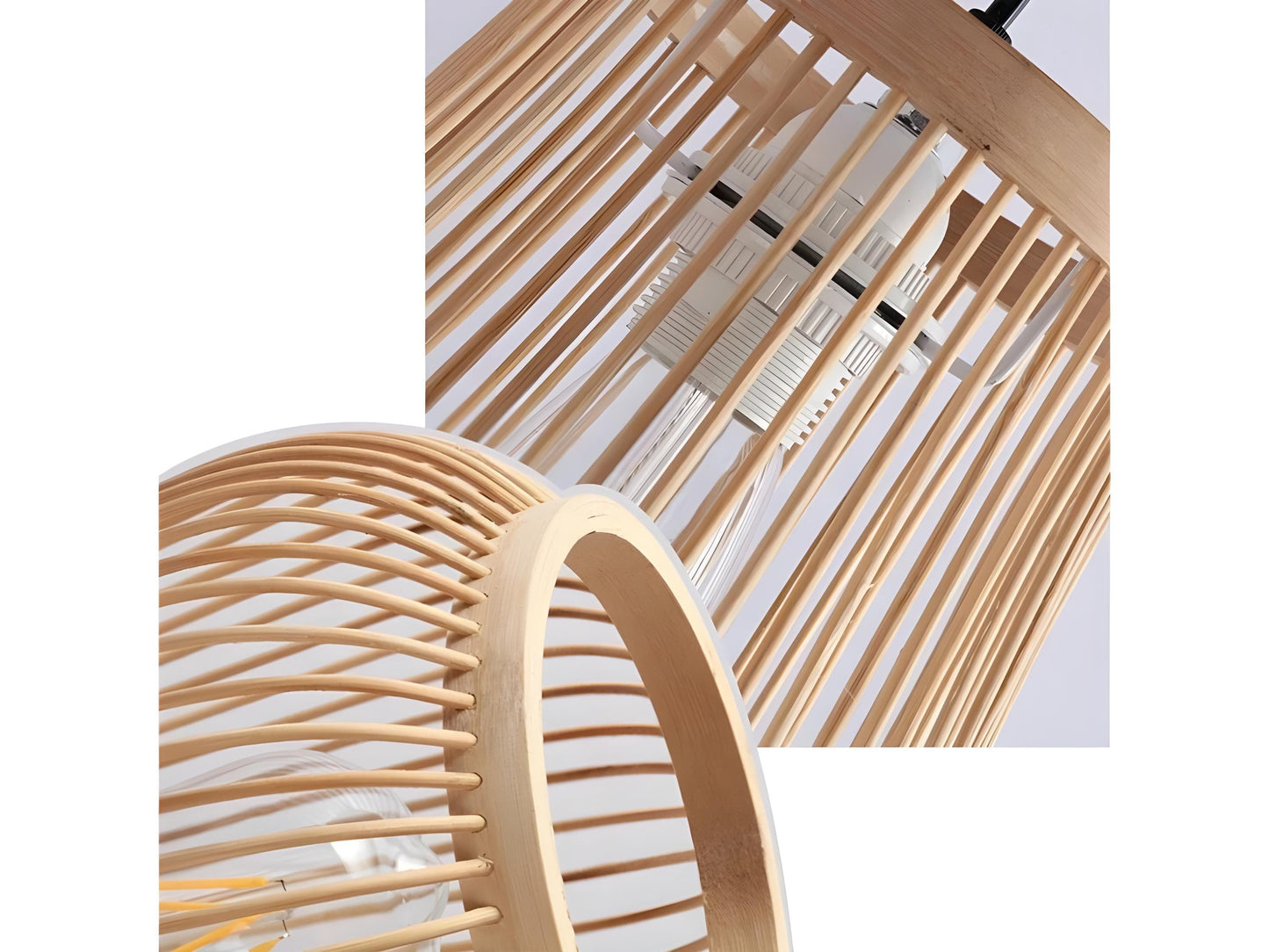 Japanese Wooden Pendant Light
