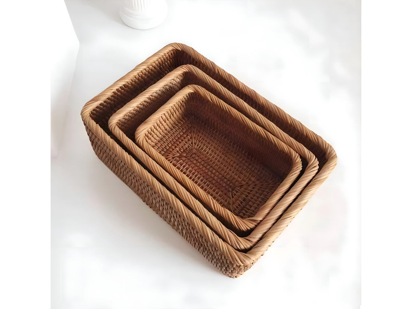 Handwoven Rattan Storage Basket