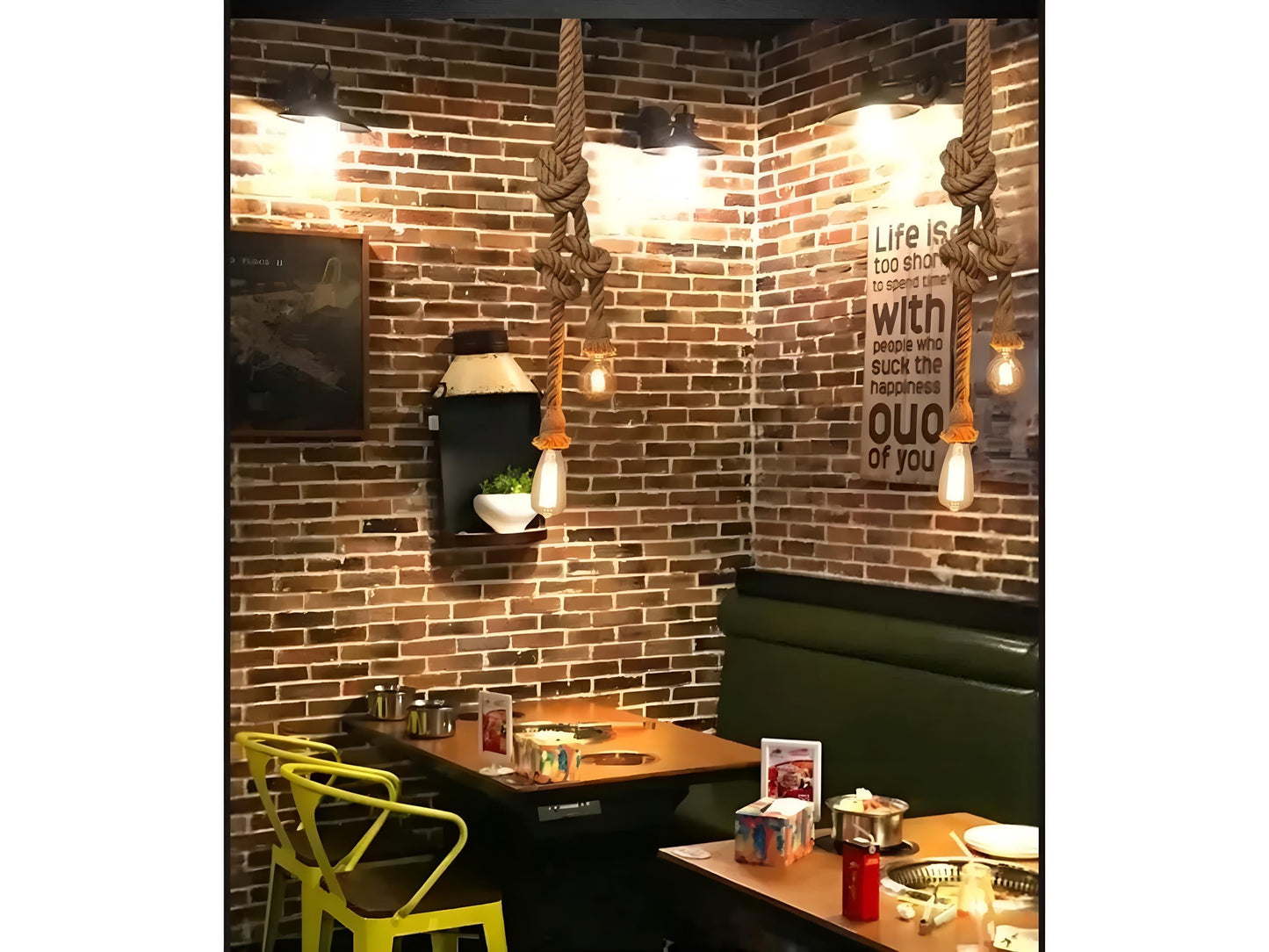 Rustic Double Rope Pendant Light