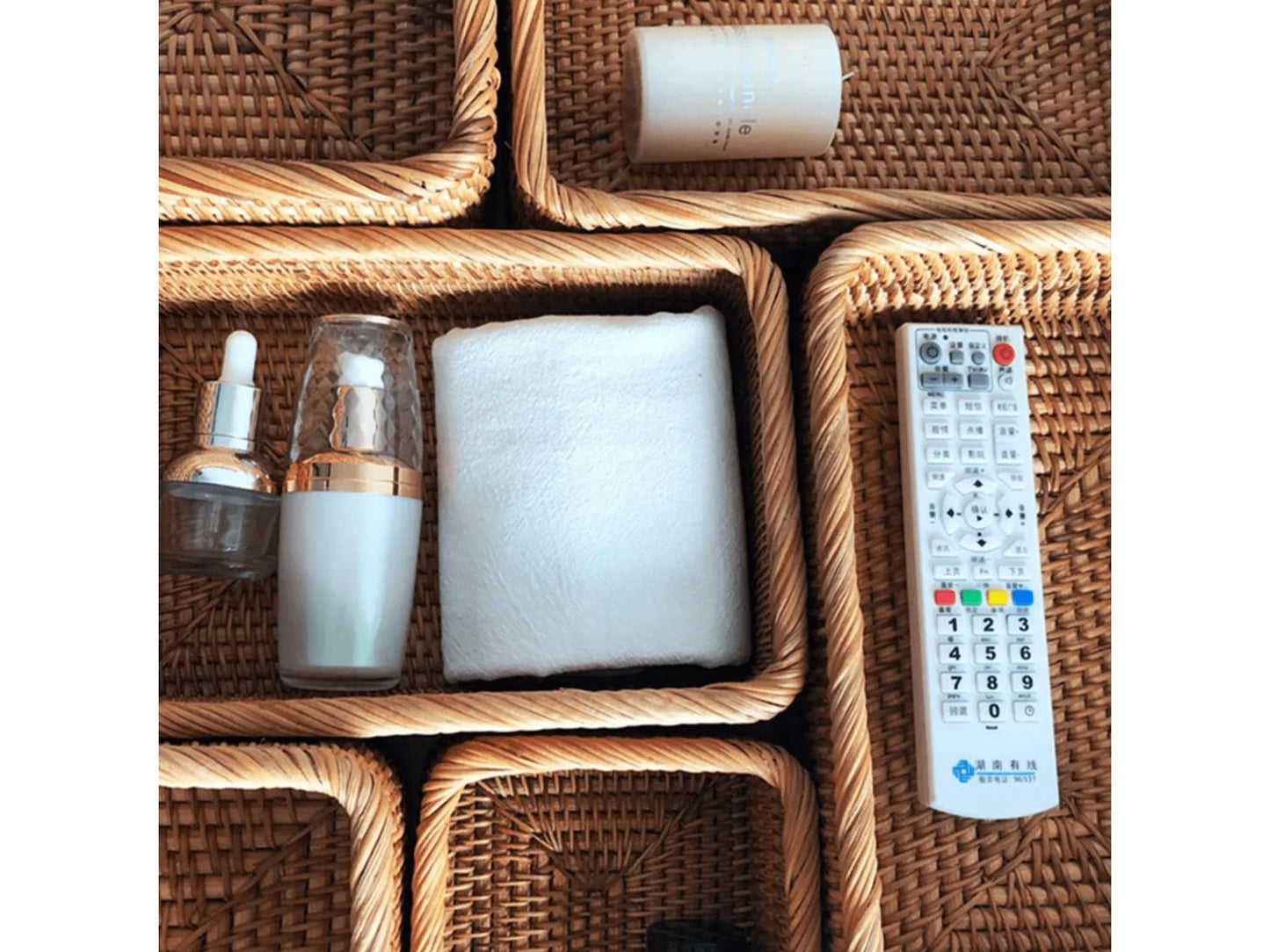 Handwoven Rattan Storage Basket