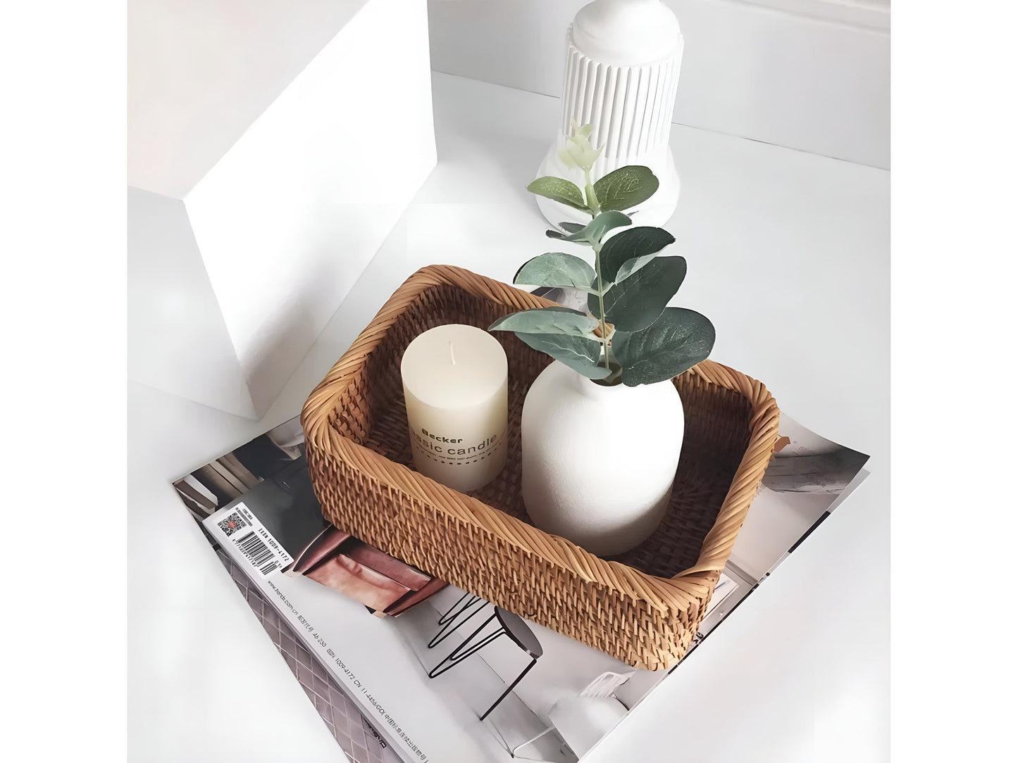Handwoven Rattan Storage Basket