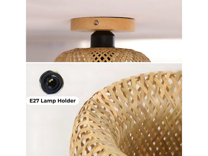 Handwoven Bamboo Ceiling Lamp