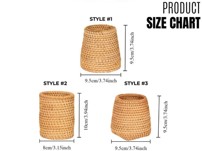 Handmade Rattan Utensil Organizer