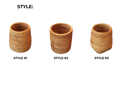Handmade Rattan Utensil Organizer