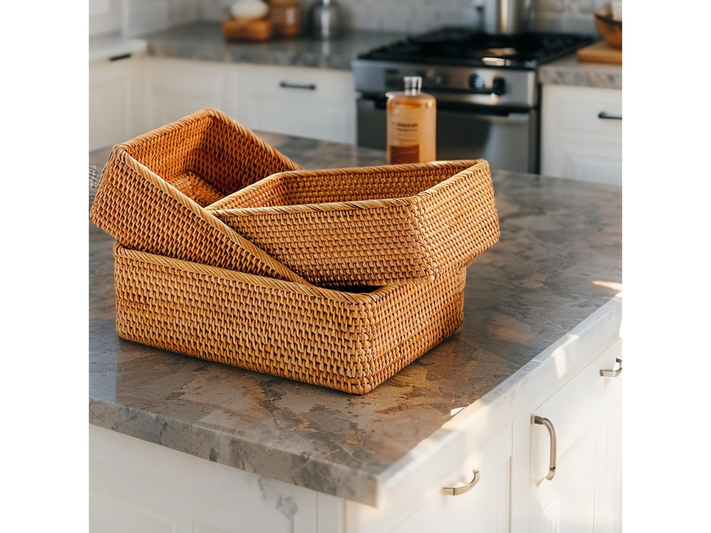 Handwoven Rattan Storage Basket