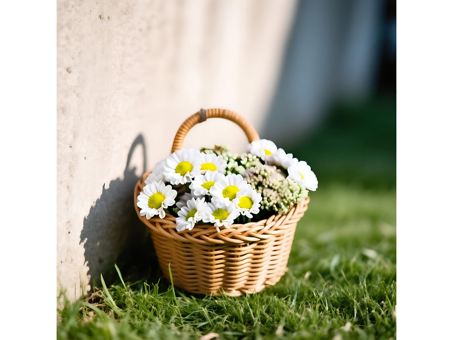 Wall Mounted Wicker Basket