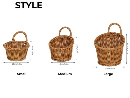 Wall Mounted Wicker Basket