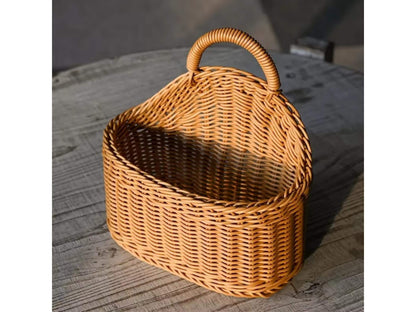 Wall Mounted Rattan Style Basket