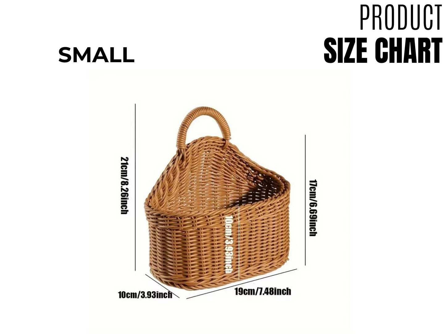 Wall Mounted Rattan Style Basket