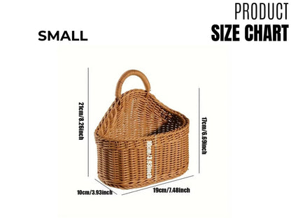 Wall Mounted Rattan Style Basket