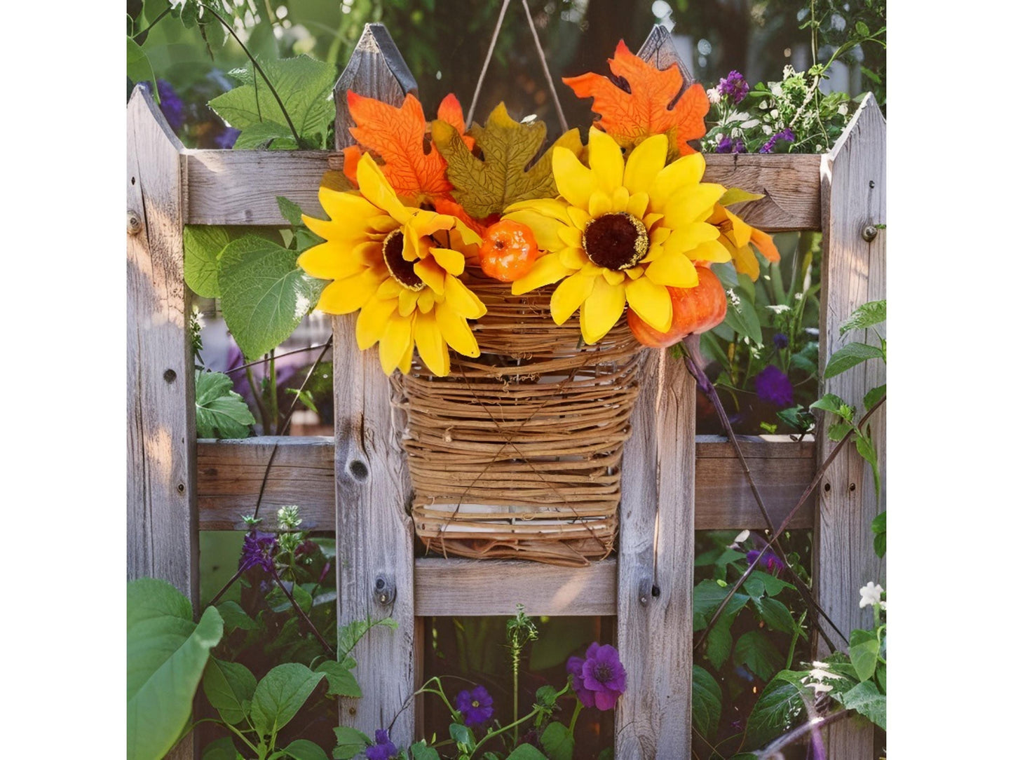 Handwoven Rattan Door Basket