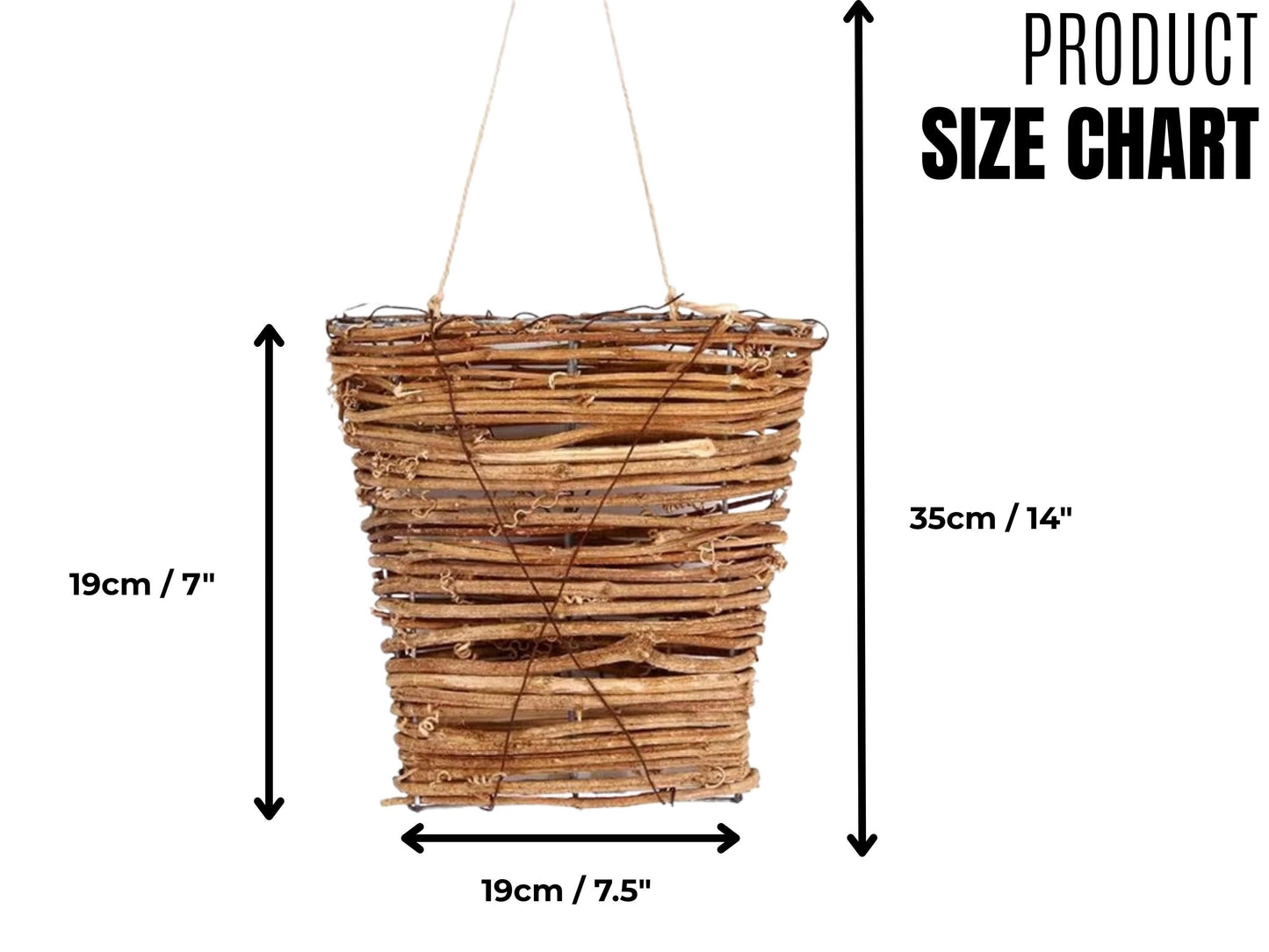 Handwoven Rattan Door Basket