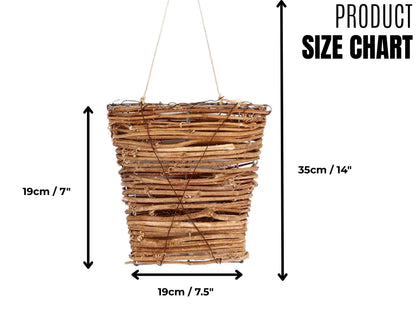 Handwoven Rattan Door Basket