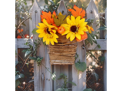 Handwoven Rattan Door Basket